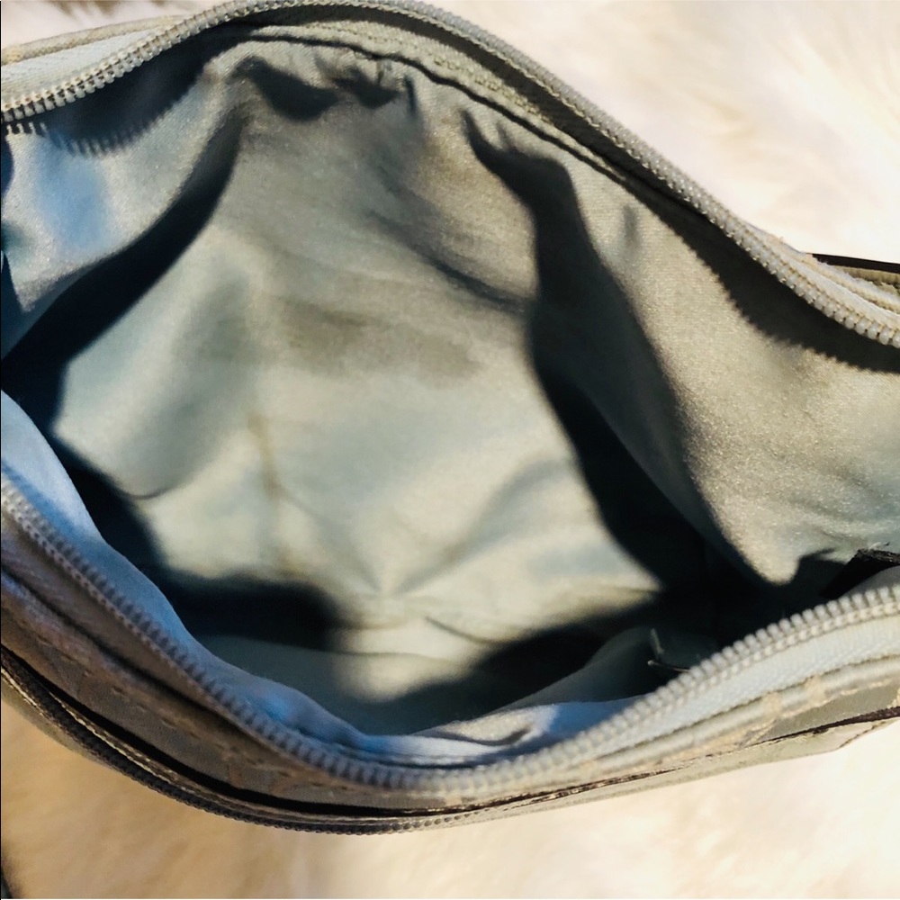 Coach ~ Small Light Blue Fabric Crossbody Purse - Picture 8 of 8